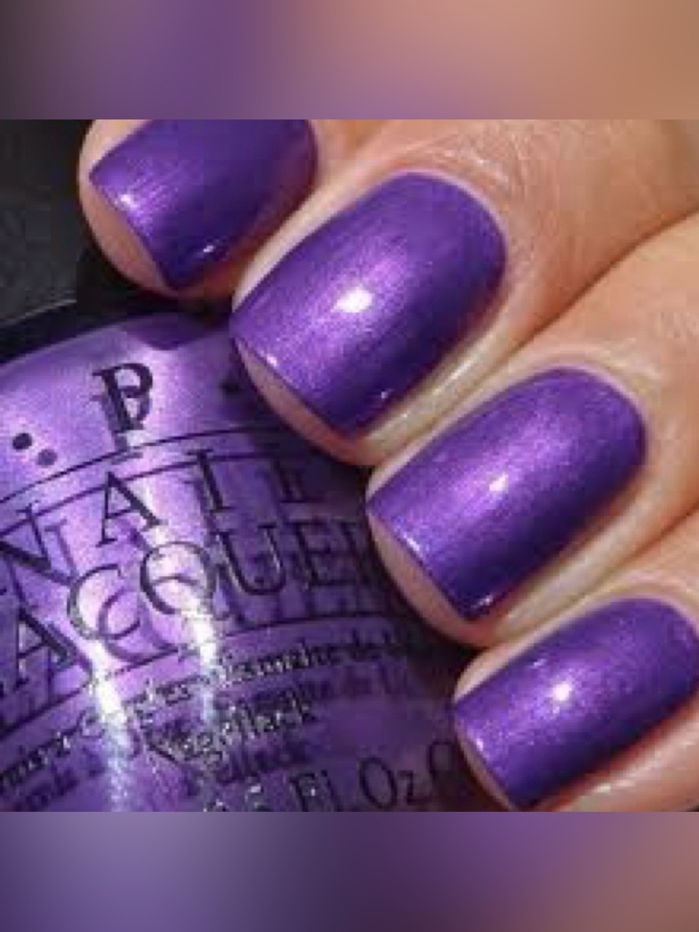OPI Nail Lacquer Purple With Purpose Shimmer NL B30 BRIGHTS Collection metallic